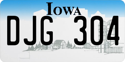 IA license plate DJG304