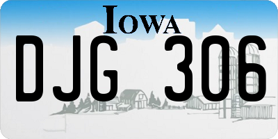 IA license plate DJG306