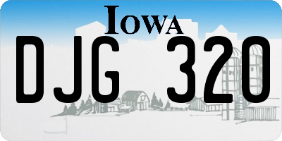 IA license plate DJG320
