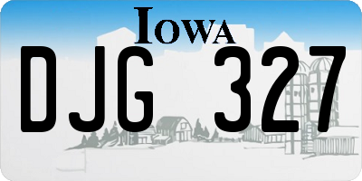 IA license plate DJG327
