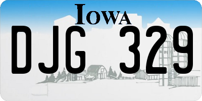 IA license plate DJG329