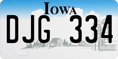 IA license plate DJG334