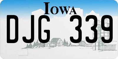 IA license plate DJG339