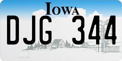 IA license plate DJG344