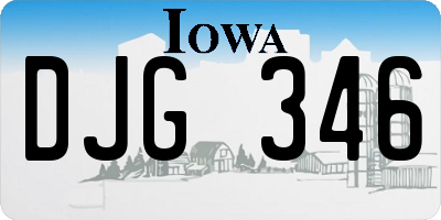IA license plate DJG346