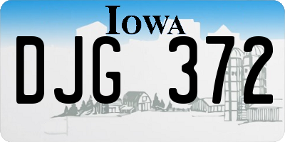 IA license plate DJG372