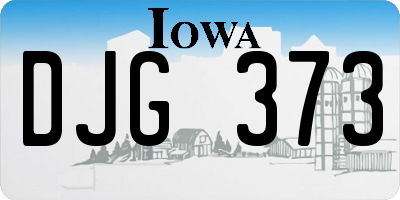 IA license plate DJG373