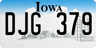 IA license plate DJG379