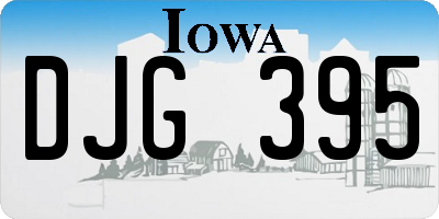 IA license plate DJG395