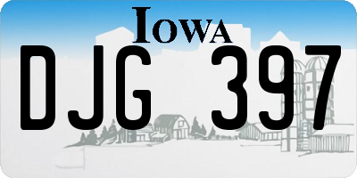 IA license plate DJG397