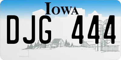 IA license plate DJG444