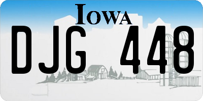 IA license plate DJG448