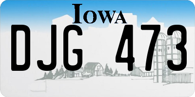 IA license plate DJG473