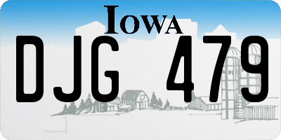 IA license plate DJG479