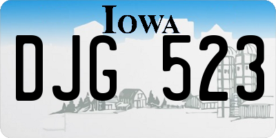IA license plate DJG523