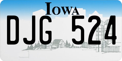 IA license plate DJG524