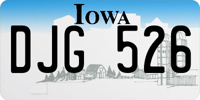 IA license plate DJG526