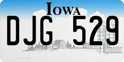 IA license plate DJG529