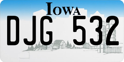 IA license plate DJG532