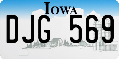 IA license plate DJG569