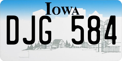 IA license plate DJG584