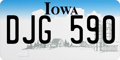 IA license plate DJG590