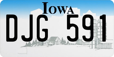 IA license plate DJG591