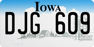 IA license plate DJG609