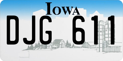 IA license plate DJG611