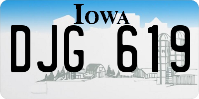 IA license plate DJG619