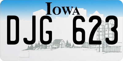 IA license plate DJG623