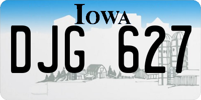 IA license plate DJG627