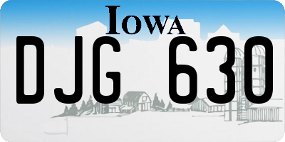 IA license plate DJG630