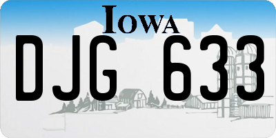IA license plate DJG633