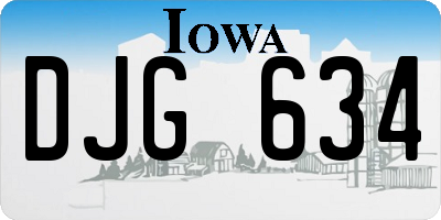 IA license plate DJG634