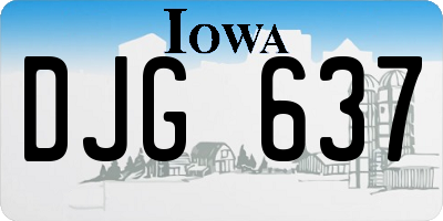 IA license plate DJG637