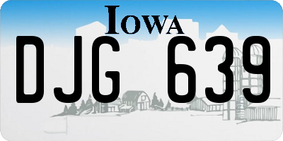 IA license plate DJG639