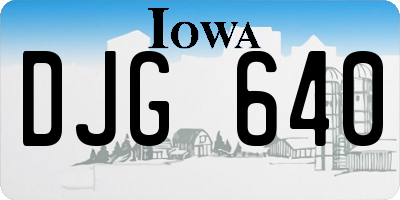 IA license plate DJG640
