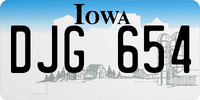 IA license plate DJG654