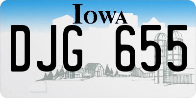 IA license plate DJG655