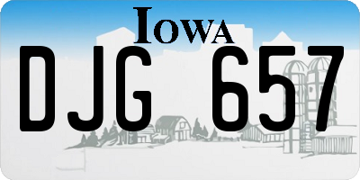 IA license plate DJG657