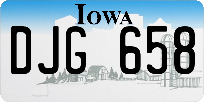 IA license plate DJG658