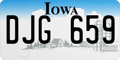 IA license plate DJG659