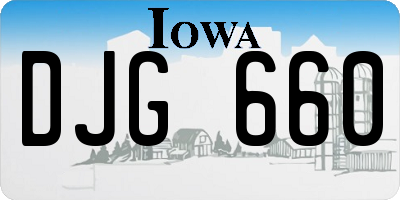 IA license plate DJG660