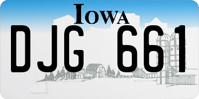IA license plate DJG661