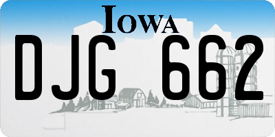 IA license plate DJG662