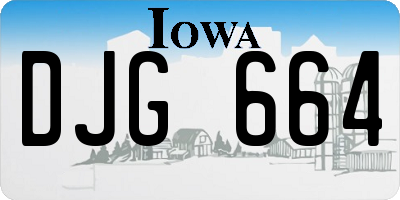IA license plate DJG664
