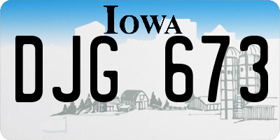 IA license plate DJG673