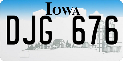IA license plate DJG676
