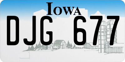 IA license plate DJG677
